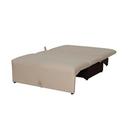 Sofá Cama 2 Lugares Compacro Sem Braço 115 Larg Malu Matrix Sintetico Bege