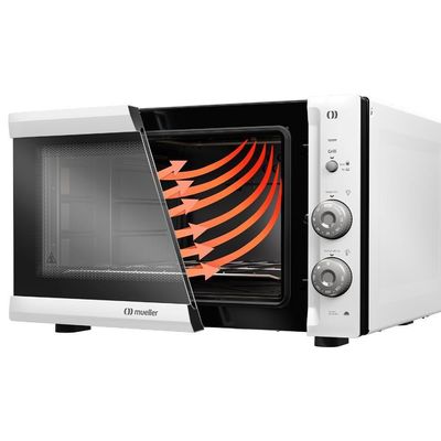 Forno Elétrico De Bancada Mueller 50L E Vidro Duplo 110V.