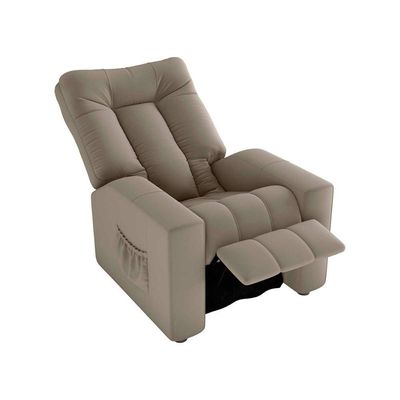Poltrona Do Papai Reclinável Pallas Matrix Veludo Capuccino