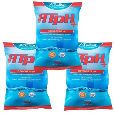 Kit Tratamento De Piscinas Atcllor Barrilha 2kg 03 Und