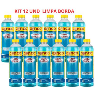 Kit 12 Detergente Para Limpa Borda Piscina Genco 01 Lt