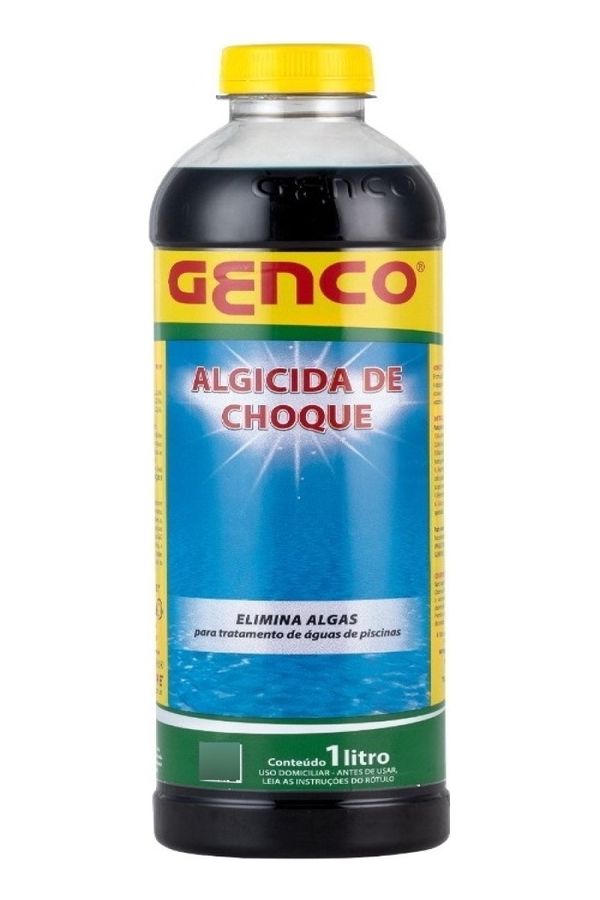 Algicida De Choque Genco Tratamento Piscina Elimina Algas 1l