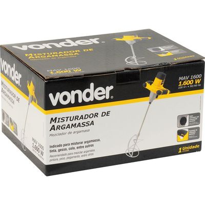 Misturador De Argamassa 1600 Watts Mav1600 Vonder 220V