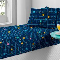 Jogo De Cama Solteiro Doce Vida Malha Misto Estampado Com Elastico 2 Pçs Pac Pac Marinho