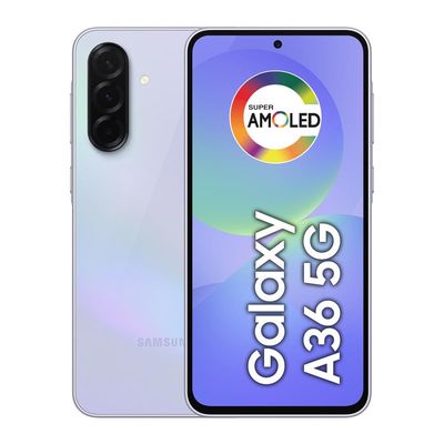 Smartphone Samsung Galaxy A36 5G Violeta 128GB, 6GB RAM, Câmera Tripla até 50MP, Tela Super AMOLED 6.7", IP67, NFC, Recursos AI e Snapdragon 6 Gen 3