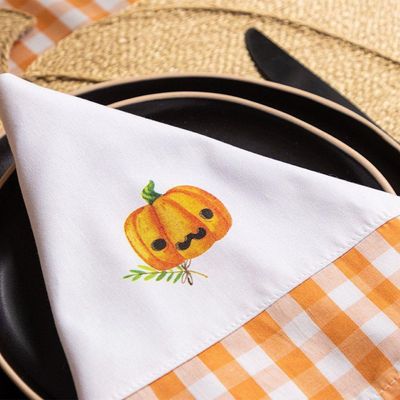 Guardanapo Copa E Cia 2 Peças Halloween Laranja