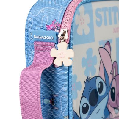 Estojo Escolar Feminino Stitch e Angel Azul U / Azul