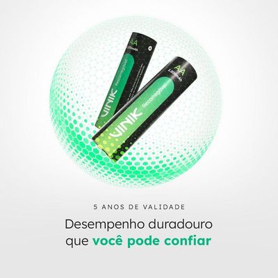 Pilha Recarregável Aa C-4 - 2200mah 1.2v - Vp2ab4r