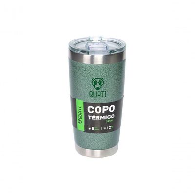 Copo Térmico Quati Com Tampa 591ml Verde V2 - Cv2ctml591