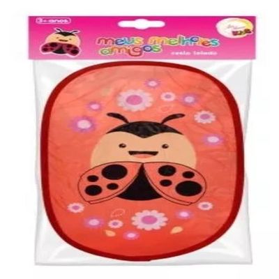 Cesto Organizador Suja Brinquedos Roupa Infantil Telado Multiuso Quarto Banheiro Lavanderia Joaninha