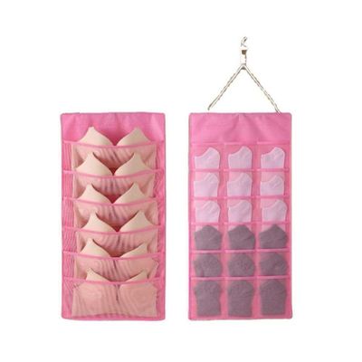 Cabide Organizador 20 Bolsos Divisorias Porta Sutia Closet Joias Guarda Roupa