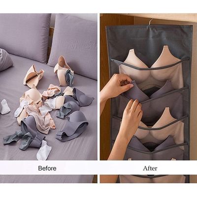 Cabide Organizador 20 Bolsos Divisorias Porta Sutia Closet Joias Guarda Roupa
