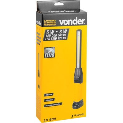 Lanterna Recarregável Vonder Ultrafina Articulada Lr600