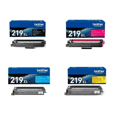 Kit 4 Toner Tn219xl Tn-219xl Brother Original 4 Cores Dcp-l3560cdw Hl-l3240cdw