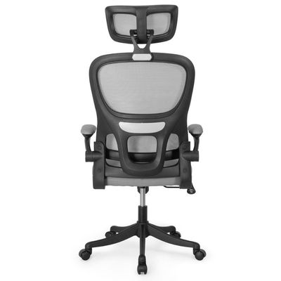 Kit 4 Cadeiras De Escritório Executiva Viena Com Regulagem De Altura - Cinza/preto