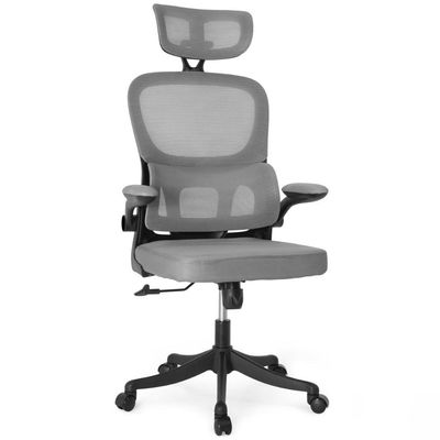 Kit 4 Cadeiras De Escritório Executiva Viena Com Regulagem De Altura - Cinza/preto
