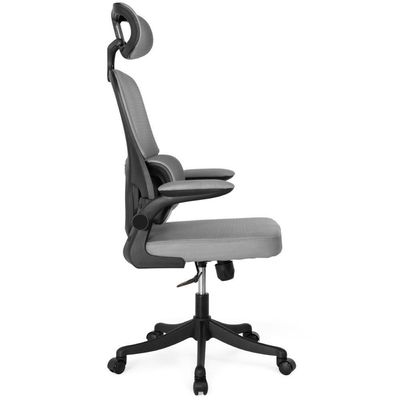 Kit 4 Cadeiras De Escritório Executiva Viena Com Regulagem De Altura - Cinza/preto
