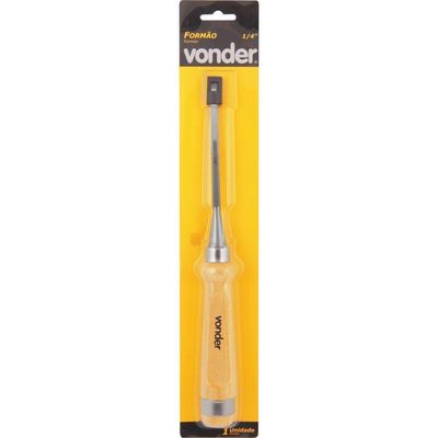 Formão Chanfrado Com Cabo Em Madeira 1-4" - Vonder