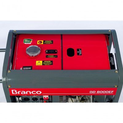 Gerador à Diesel 6,5kva Monofásico P. Elét. Bd8000 Ef Branco