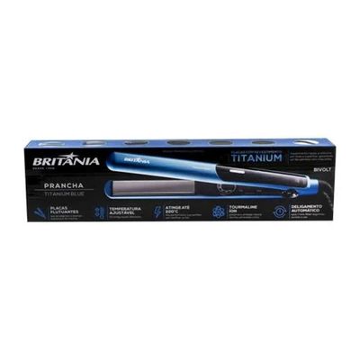 Prancha Titanium Blue Britânia Bivolt