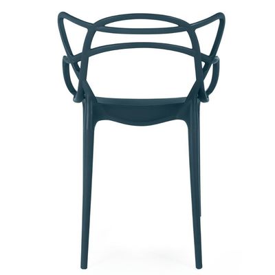 Kit 14 Cadeiras De Jantar Allegra Design Empilhável - Azul Marinho
