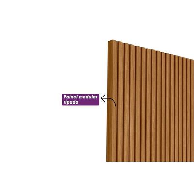 Painel p/ Lavabo até 75 Pol Modular 1.8 Ripado 180x250cm Nature Fosco - Linea Brasil