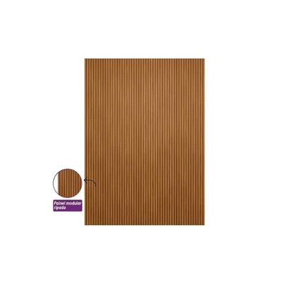 Painel p/ Lavabo até 75 Pol Modular 1.8 Ripado 180x250cm Nature Fosco - Linea Brasil