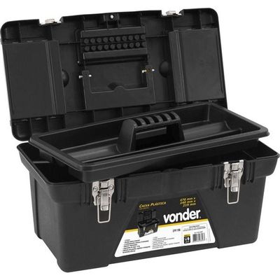 Caixa Plástica Ferramentas Baú 470x240x219mm Bandej Vonder