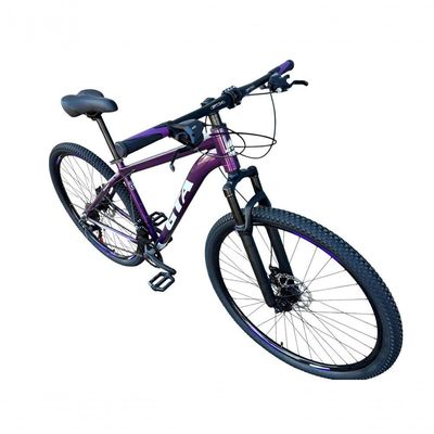 Bicicleta Aro 29 Gta Start Mtb Alumínio 21v Câmbios Shimano Freio A Disco - Roxo Tam.19