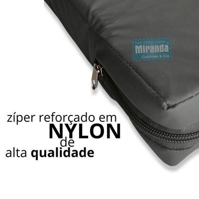 Capa Colchão Solteiro Impermeável Hospitalar Com Zíper - Cinza 88x188x18cm-