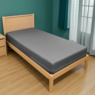 Capa Colchão Solteiro Impermeável Hospitalar Com Zíper - Cinza 78x188x14cm