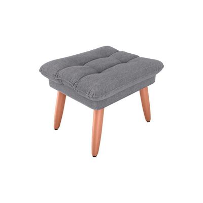 Puff Banqueta Nantes Matrix Boucle Cinza