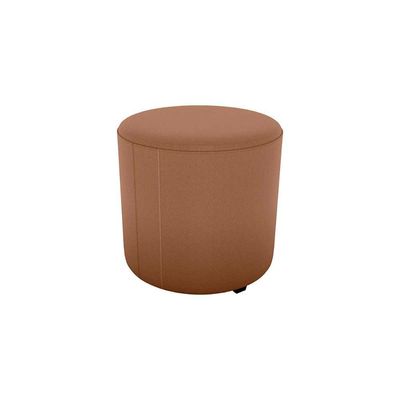 Puff Banqueta Redondo Luxo Copenhage Matrix Veludo Ferrugem