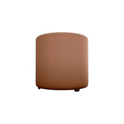Puff Banqueta Redondo Luxo Copenhage Matrix Veludo Ferrugem
