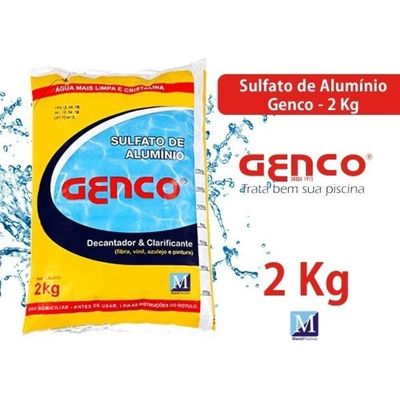 Kit 3 Sulfato Alumínio Decantador Clarifica Limpeza Piscinas Genco