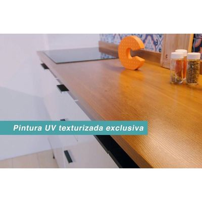 Cozinha Modulada Completa Alpha 4 Peças (2Aéreos+2Balcões) C4P175 Branco - Carraro