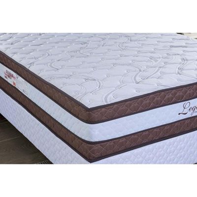 Cama Box Casal: Colchão Molas Ensacadas Paropas Legacy White + Base CRC Corano White (138x188)