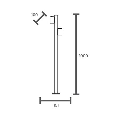 Poste De Jardim Taschibra Wabi 100cm Mr16 Gz10 Bivolt Branco 02070094-01