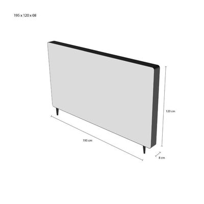Cabeceira Piave Linho Bege Super King (8x195x120) - Ortobom