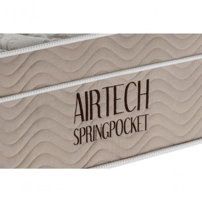 Cama Box E Colchão Airtech Springpocket – Solteiro (88x188) - Ortobom