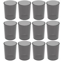 Conjunto 12 Copos Crippa 400ml Fumê Plástico Água Suco Escolar Restaurante Bar