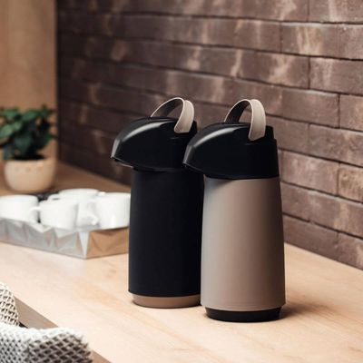 Garrafa Térmica para Café Chá Chimarrão 1 Litro Tramontina Exata Preto com Ampola de Vidro
