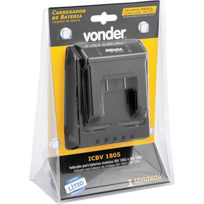 Carregador de bateria 18 V linha intercambiável carregamento convencional ICBV 1805 VONDER