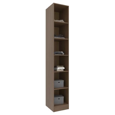Armário Modulado Bartira Lugano com 1 Porta e 5 Prateleiras Casal – Avelã/Capuccino