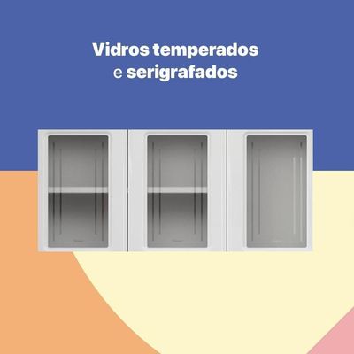 Armário De Cozinha De Aço Aéreo Telasul Topázio Branco
