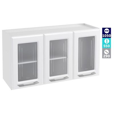 Armário De Cozinha De Aço Aéreo Telasul Topázio Branco