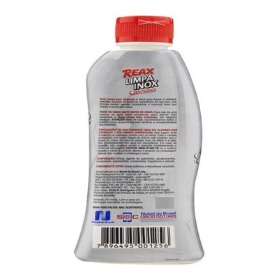 Limpa Inox Reax Nobel Cremoso 400g + 03 Und Fibra Branca