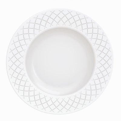 Aparelho de Jantar 20 Peças Tramontina Ingrid em Porcelana Decorada - Branco
