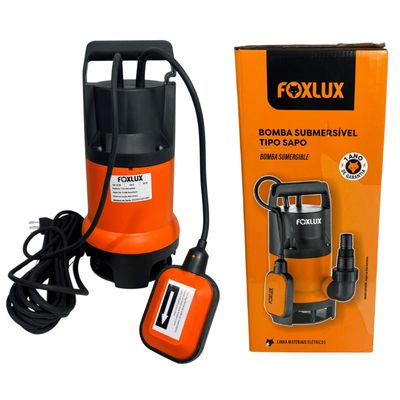 Bomba Submersível Sapo 1cv Foxlux Água Limpa Suja Automá 127