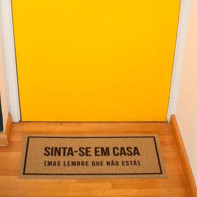 Tapete Vinil Porta Entrada Capacho Emborrachado Long Cor Sinta-em-casa